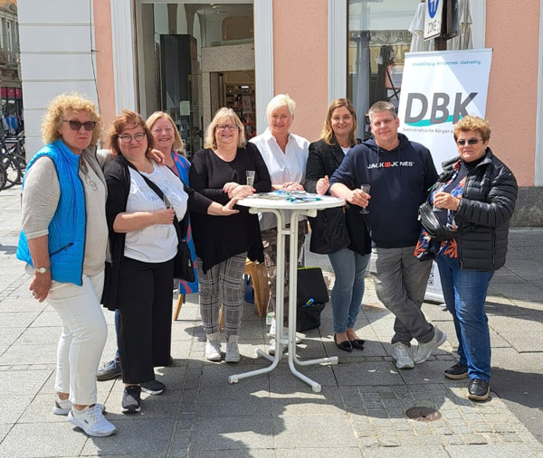 Dbk in der Fußgängerzone bei den Vereinstagen in Bad Kissingen
